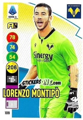Figurina Lorenzo Montipo - Calciatori 2021-2022. Adrenalyn XL - Panini
