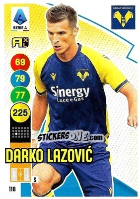 Sticker Darko Lazovic - Calciatori 2021-2022. Adrenalyn XL n. 118 - Panini