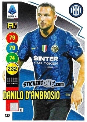 Sticker Danilo D'Ambrosio - Calciatori 2021-2022. Adrenalyn XL n. 132 - Panini
