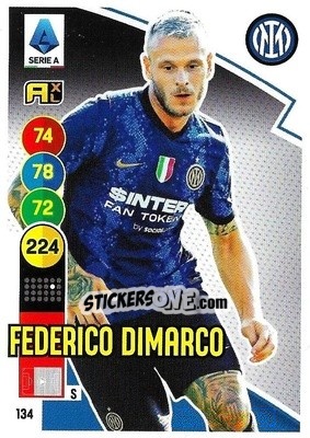 Sticker Federico DiMarco - Calciatori 2021-2022. Adrenalyn XL n. 134 - Panini