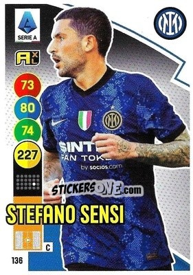 Figurina Stefano Sensi - Calciatori 2021-2022. Adrenalyn XL - Panini