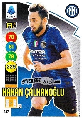 Sticker Hakan Calhanoglu - Calciatori 2021-2022. Adrenalyn XL n. 137 - Panini