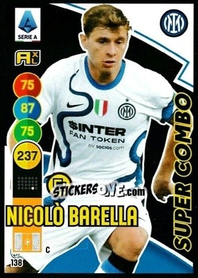 Figurina Nicolo Barella - Calciatori 2021-2022. Adrenalyn XL - Panini