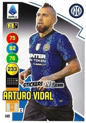 Sticker Arturo Vidal - Calciatori 2021-2022. Adrenalyn XL n. 140 - Panini