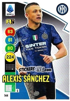 Sticker Alexis Sánchez - Calciatori 2021-2022. Adrenalyn XL n. 144 - Panini