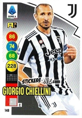 Sticker Giorgio Chiellini - Calciatori 2021-2022. Adrenalyn XL n. 148 - Panini