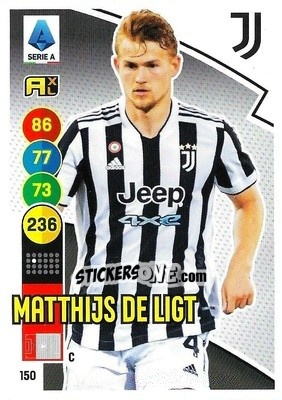 Sticker Matthijs de Ligt - Calciatori 2021-2022. Adrenalyn XL n. 150 - Panini