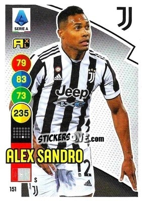 Sticker Alex Sandro - Calciatori 2021-2022. Adrenalyn XL n. 151 - Panini
