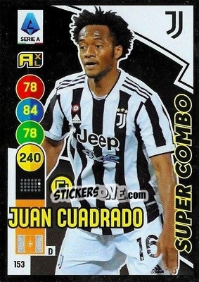 Sticker Juan Cuadrado - Calciatori 2021-2022. Adrenalyn XL n. 153 - Panini