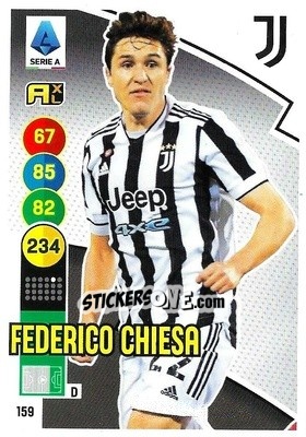 Sticker Federico Chiesa - Calciatori 2021-2022. Adrenalyn XL n. 159 - Panini