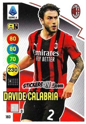 Figurina Davide Calabria - Calciatori 2021-2022. Adrenalyn XL - Panini