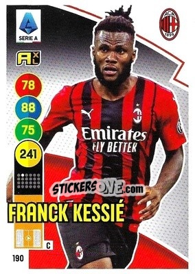 Sticker Franck Kessie - Calciatori 2021-2022. Adrenalyn XL n. 190 - Panini