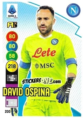 Sticker David Ospina - Calciatori 2021-2022. Adrenalyn XL n. 200 - Panini