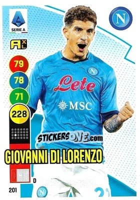 Sticker Giovanni Di Lorenzo - Calciatori 2021-2022. Adrenalyn XL n. 201 - Panini