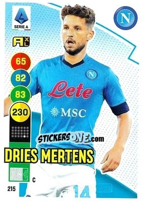 Sticker Dries Mertens - Calciatori 2021-2022. Adrenalyn XL n. 215 - Panini