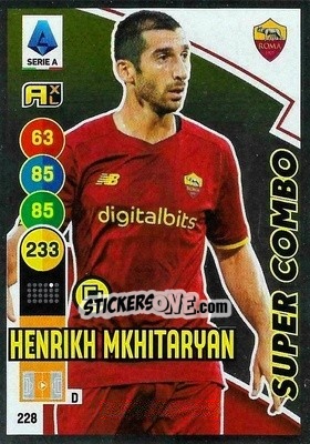 Sticker Henrikh Mkhitaryan - Calciatori 2021-2022. Adrenalyn XL n. 228 - Panini
