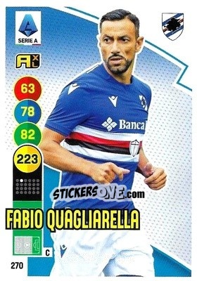 Sticker Fabio Quagliarella - Calciatori 2021-2022. Adrenalyn XL n. 270 - Panini