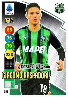 Figurina Giacomo Raspadori - Calciatori 2021-2022. Adrenalyn XL - Panini