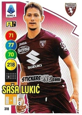 Sticker Saša Lukic - Calciatori 2021-2022. Adrenalyn XL n. 318 - Panini