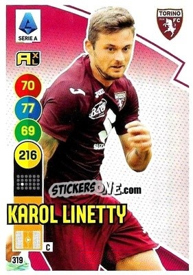 Sticker Karol Linetty - Calciatori 2021-2022. Adrenalyn XL n. 319 - Panini