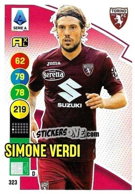 Figurina Simone Verdi - Calciatori 2021-2022. Adrenalyn XL - Panini