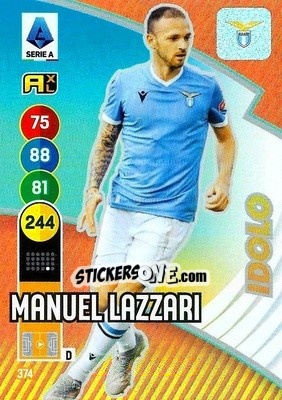 Sticker Manuel Lazzari - Calciatori 2021-2022. Adrenalyn XL n. 374 - Panini