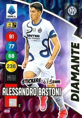 Sticker Alessandro Bastoni - Calciatori 2021-2022. Adrenalyn XL n. 408 - Panini