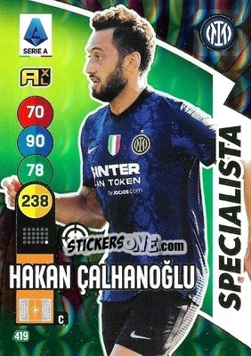 Sticker Hakan Calhanoglu - Calciatori 2021-2022. Adrenalyn XL n. 419 - Panini