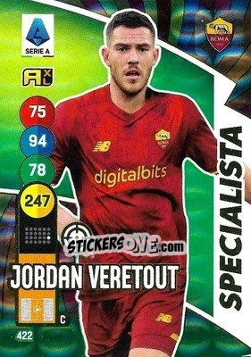 Figurina Jordan Veretout - Calciatori 2021-2022. Adrenalyn XL - Panini