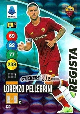 Sticker Lorenzo Pellegrini - Calciatori 2021-2022. Adrenalyn XL n. 430 - Panini