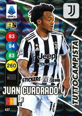 Sticker Juan Cuadrado - Calciatori 2021-2022. Adrenalyn XL n. 437 - Panini
