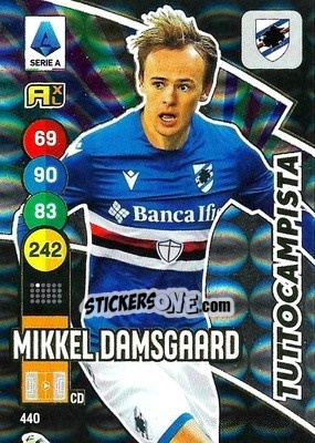 Sticker Mikkel Damsgaard - Calciatori 2021-2022. Adrenalyn XL n. 440 - Panini