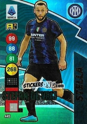 Sticker Stefan de Vrij - Calciatori 2021-2022. Adrenalyn XL n. 445 - Panini