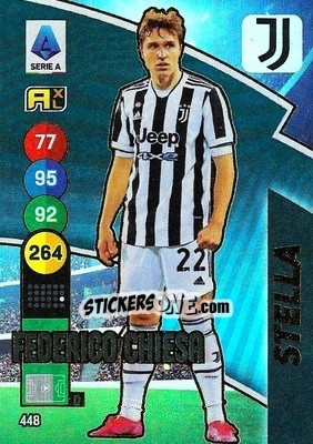 Sticker Federico Chiesa - Calciatori 2021-2022. Adrenalyn XL n. 448 - Panini
