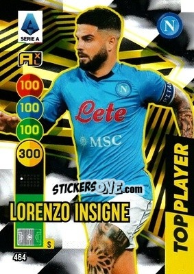 Sticker Lorenzo Insigne - Calciatori 2021-2022. Adrenalyn XL n. 464 - Panini