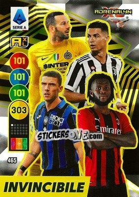 Sticker Samir Handanovic / Robin Gosens / Franck Kessie / Cristiano Ronaldo - Calciatori 2021-2022. Adrenalyn XL n. 465 - Panini