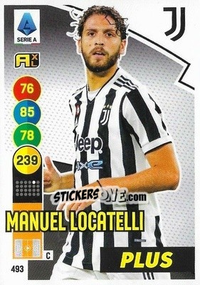 Sticker Manuel Locatelli - Calciatori 2021-2022. Adrenalyn XL n. 493 - Panini