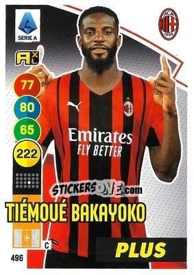 Sticker Tiémoué Bakayoko - Calciatori 2021-2022. Adrenalyn XL - Panini