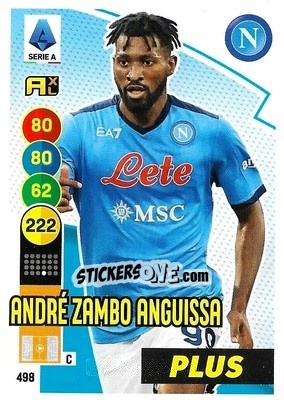 Sticker André Zambo Anguissa - Calciatori 2021-2022. Adrenalyn XL n. 498 - Panini