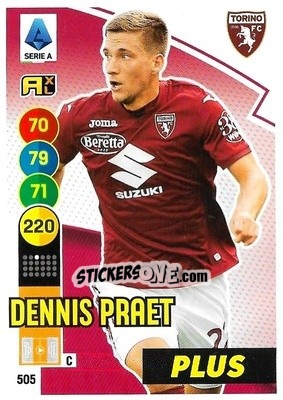Sticker Dennis Praet - Calciatori 2021-2022. Adrenalyn XL n. 505 - Panini