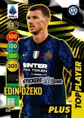 Sticker Edin Džeko - Calciatori 2021-2022. Adrenalyn XL n. 514 - Panini