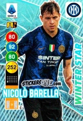 Figurina Nicolo Barella - Calciatori 2021-2022. Adrenalyn XL - Panini