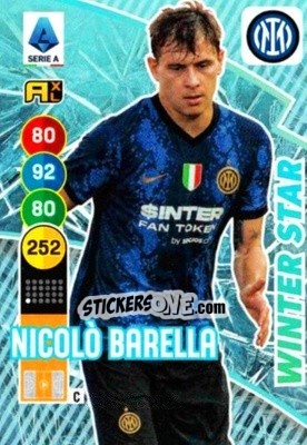 Sticker Nicolo Barella - Calciatori 2021-2022. Adrenalyn XL n. WS10 - Panini