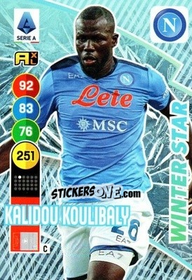 Sticker Kalidou Koulibaly - Calciatori 2021-2022. Adrenalyn XL n. WS15 - Panini