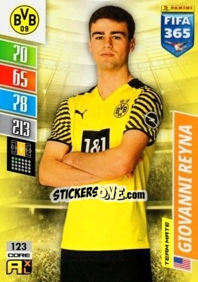 Sticker Giovanni Reyna - FIFA 365: 2021-2022. Adrenalyn XL n. 123 - Panini