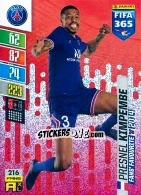 Sticker Presnel Kimpembe - FIFA 365: 2021-2022. Adrenalyn XL n. 216 - Panini