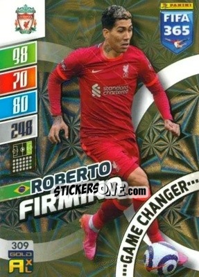 Sticker Roberto Firmino - FIFA 365: 2021-2022. Adrenalyn XL n. 309 - Panini
