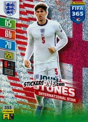 Sticker John Stones - FIFA 365: 2021-2022. Adrenalyn XL n. 355 - Panini