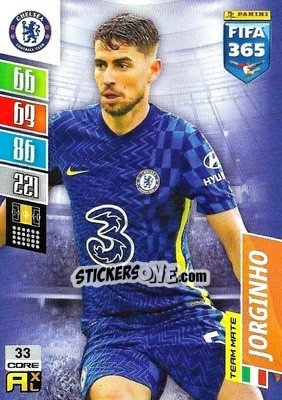 Sticker Jorginho - FIFA 365: 2021-2022. Adrenalyn XL n. 33 - Panini