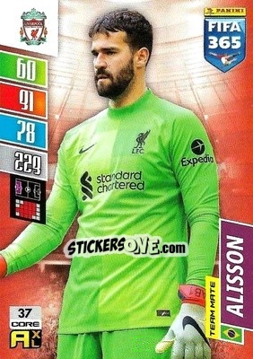 Sticker Alisson - FIFA 365: 2021-2022. Adrenalyn XL n. 37 - Panini